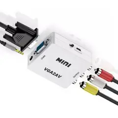 GENERICO - Convertidor Vga A Rca Blanco Nuevo