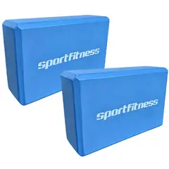 SPORTFITNESS - Cubo Yoga Bloque Gym Pilates Fitness Espuma Ladrillo X2 Und