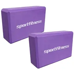 SPORT FITNESS - Cubo Yoga Bloque Gym Pilates Fitness Espuma Ladrillo X2 Und