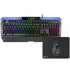 SADES - Combo Gamer 3 En 1 Teclado Mouse Pad Mouse Rgb Sa-d10