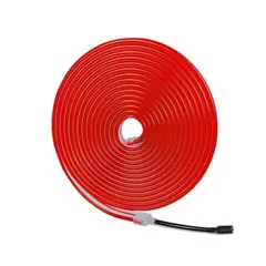 LEXMANA - Cintas Led Neón Flex 12v Rollo 5mtr Incluye Adaptador Luz Roja