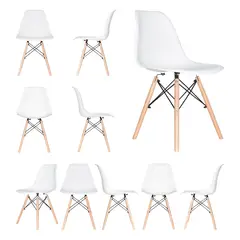 BONNO - Set X10 Silla Auxiliar Eames Blanco