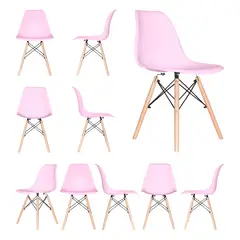 BONNO - Set X10 Silla Auxiliar Eames Rosado