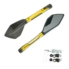 GENERICO - Espejo Rizoma 5 Puntas Para Moto De Lujo Universal Calidad