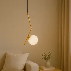 DECOLUM - Lámpara vector bastón dorado
