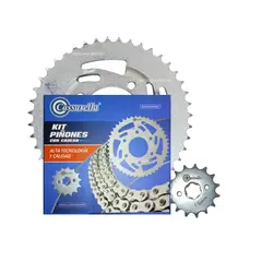 GENERICO - Kit Arrastre Pulsar 200 Ns Cadena Niquelada Cassarella