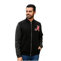 GENERICO - CHAQUETA HOMBRE TIPO BEISBOLERA NEGRA