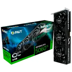 NVIDIA - Tarjeta De Vídeo PALIT GeForce RTX 5060 Ti Infinity 3 OC GDDR7 8GB