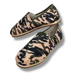 XIAN SHOES - Alpargata yute hombre militar verde total 25