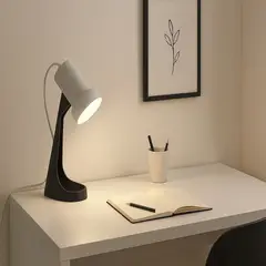 DECOLUM - Lámpara mesa dim blanco y negro