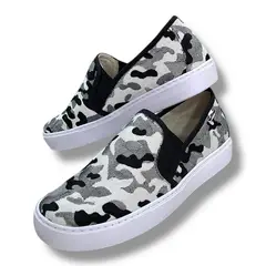 XIAN SHOES - Mocasin hombre militar gris total 25
