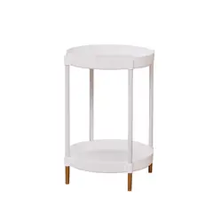 GENERICO - Mesa/Carrito Auxiliar Multifuncional de 2 Estantes COLOR BLANCO