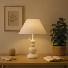 DECOLUM - Lámpara de mesa lin blanco