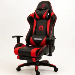 GENERICO - Silla Gamer Roja Ergonómica Reclinable Tapizado de Alta Calidad