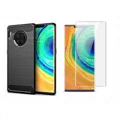 GENERICO - Funda Tipo Carbono Fiber + Hidrogel HD Para HUAWEI MATE 30 PRO