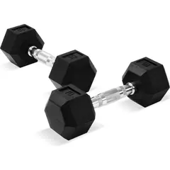 CENTURFIT - Mancuernas Hexagonales 4.5 Kg Pesas Fitness Color Negro