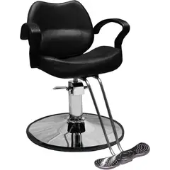 NANOFORT - Silla Barbero Estetica Estilista Hidraulico Girtatoria Color Negro
