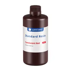 GENERICO - Resina Para Impresora 3D Standard Anycubic 1Kg Rojo Translúcido
