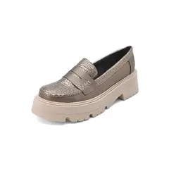 SEVENTEEN - MOCASIN BRONCE CON CAPELLADA GRABADA DONATELLA