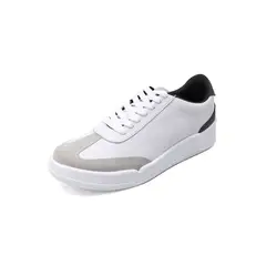 SEVENTEEN - TENIS BLANCO CON CAPELLADA GRIS CHULO Y TALON NEGRO ELYAN