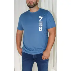 L Y H - T-Shirt Para Hombre Azul Marca L&H