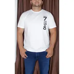 L Y H - T-Shirt Para Hombre Blanco Marca L&H