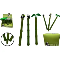 MAZUGI - Esfero de panda tallo bambo de tinta en negra X48und 005mm