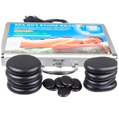 GENERICO - Kit Piedras Calientes Volcanicas + Maletin Calentador