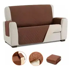 GENERICO - Forro Protector Para Sofa Doble Faz Cubre Sofa 2 Puestos Lavable