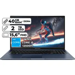 ASUS - PORTÁTIL X1502ZA-EJ2443 INTEL CORE I5-12500H 40GB RAM 2TB SSD 156 FHD