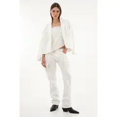 TENNIS - Chaqueta tipo blazer con flecos para mujer