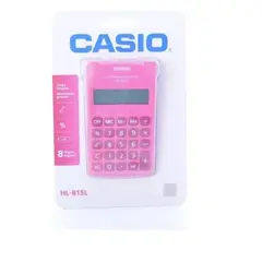 CASIO - Calculadora De Bolsillo Rosada Hl-815l 8 Dígitos