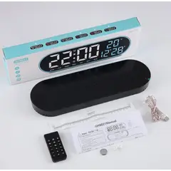 GENERICO - Reloj Inteligente Digital De Pared Grande Luz Led Control Remoto azul