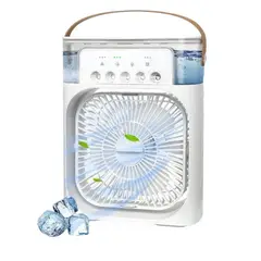 GENERAL - Ventilador Humificador Multidireccional Luz LED Portatil CX-68 Blanco