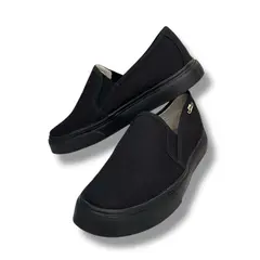 XIAN SHOES - Mocasin hombre negro suela negra B319