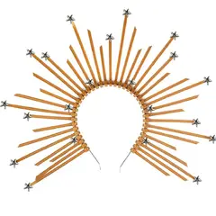 GENERICO - Diadema De Corona De Halo Dorado Diadema Con Lazo De Diosa