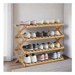 GENERICO - Mueble Organizador de Zapatos Zapatero en Madera Bambu Premium