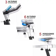 CENTURFIT - Bicicleta Estatica Gym Profesional Fija Color Azul
