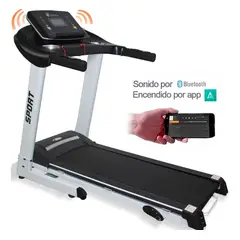 CENTURFIT - Caminadora Electrica Bluetooth Gym Color NegroPlateado