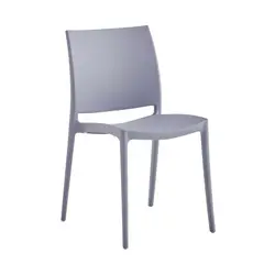 ERGONOMUS - Silla Plástica Classic de Polipropileno Con Proteccion UV Color Gris