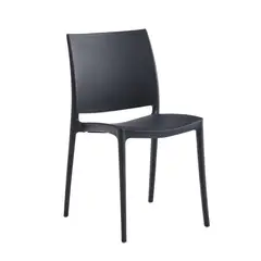 ERGONOMUS - Silla Plástica Classic de Polipropileno Con Proteccion UV Color Negro