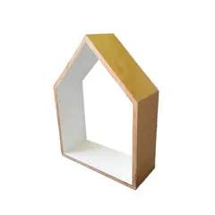 GENERICO - REPISA EN CASITA PINO + BLANCO 30x40x12 cm