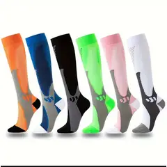 GENERICO - 4 pares de Medias De Compresión Antiembólicas/Deportivas 20-30 Mm Hg Para Deportes, Correr, Viajar, Enfermeras, Varices