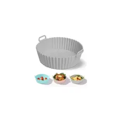 SKY - Canastilla Silicona Olla Freidora Air Fryer Reutilizable Color Gris