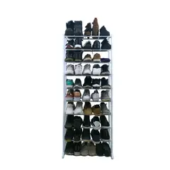 INDUHOGAR - Zapatera organizador de zapatos 25 pares desarmable blanca