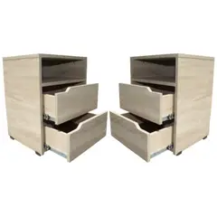 MAOS - Combo X2 Mesa De Noche Nochero Mesa Auxiliar