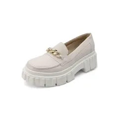 SEVENTEEN - MOCASIN HUESO CON HERRAJE DORADO DAELYN