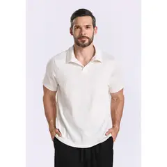 BELIFE - Camiseta polo ivory para hombre