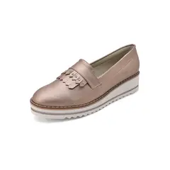 SEVENTEEN - MOCASIN ORO ROSA CON FLECOS AURA