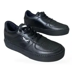 XIAN SHOES - Mocasines cordones unisex negro total nine24